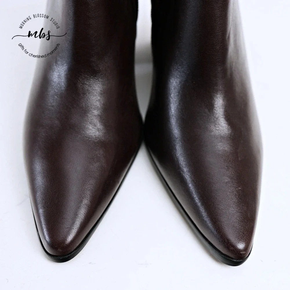 Steve Madden Bramble Leather Over The Knee Boots Dark Brown Women 8